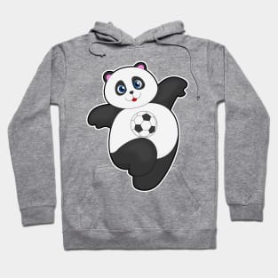 Panda at Soccer Sports Hoodie